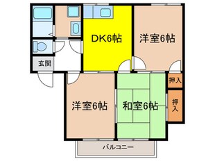 コスモハイツカルモⅡの物件間取画像